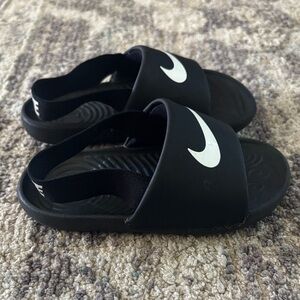 Nike Kawa Toddler Slides Black and White Sandals Size 8C